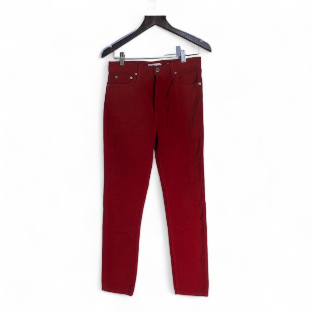 Red Re/Done Velvet, Ankle Crop Jean SZ 27 High-Rise Made in the USA NWT